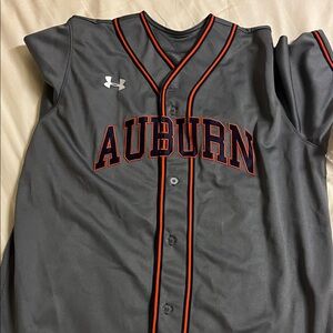 Under Armour Gray Auburn Baseball Jersey 37 NWT